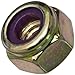 Steel Lock Nut, Zinc Yellow-Chromate Plated Finish, Grade 8, Right Hand Threads, Nylon Insert, 1/4