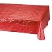 Red Metallic Plastic Tablecover