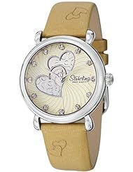 Stuhrling Original Womens 120.1115T15 Amour Aphrodite Cordelia Swiss Quartz Swarovski Crystal Beige Watch