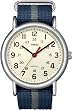 Timex Men's T2N654KW Weekender Blue and Gray Slip Through Strap Watch