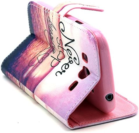 Traitonline 3 Protective Films + Wallet Stand Flip Leather Case Cover for Samsung GALAXY Grand Neo Plus I9060