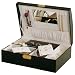 Mele Bonded Leather Jewelry Box in Black - Dionne