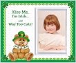 Kiss Me, I'm Irish St. Patrick's Day Picture Frame Gift and Decor"