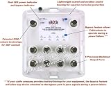8-Port Bi-Directional Cable TV HDTV Amplifier Splitter Signal Booster with Pa...