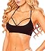Cutout Bra Bustier Bralette Crop Top Sports Bra (Black) One size