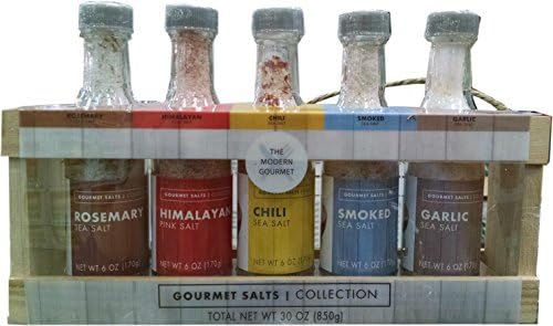 Gourmet Salt Collection in Wooden Crate - 30-ounces