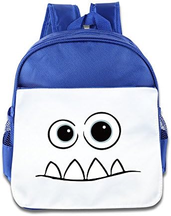 Boys Girls Kids Backpack Monster Face Fendi Mike RoyalBlue