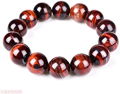 14mm Tiger Eye Stone Stretch Meditation Bead Bracelet (#1)
