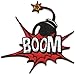 BOOM! cherry bomb M-80 comics retro new embroidered applique iron-on patch