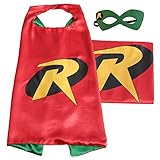 (Robin) ROXX Cape and Mask Costume for Child Superhero Superman Kids Girl and Boy