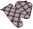 University of Illinois Fighting Illini Logo Oven Mitt Potholder Set for Kitchen Tailgating Barbecue or Outdoor Cooking POT HOLDER SET GIFT IDEA
