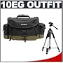 Canon 10EG Digital SLR Camera Case Gadget Bag + Deluxe Tripod for EOS 7D, 5D, 60D, 50D, Rebel T3, T3i, T2i, T1i, XS