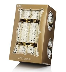 12 Gold Foliage Value Christmas Crackers