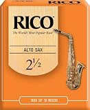 Rico Alto Sax Reeds, Strength 2.5, 10-pack