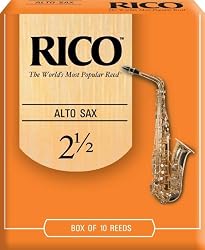 Rico Alto Sax Reeds, Strength 2.5, 10-pack