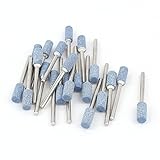 uxcell マウントポイント　研削ヘッド　メタル製　シルバートーン 3mmシャンク径 6mmヘッダサイズ 22個入り