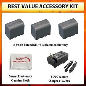 Best Value Accessory Kit 3 Pack Of Li-Ion Extended Life Replacement DATA Battery Pack for... by Sunset