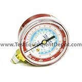 Yellow Jacket 49015 2-1/2" Gauge (degrees F), Red Pressure, 0-500 psi, R-22/134A/404A