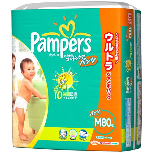 パンパース やわらかコットンケア パンツ M 80枚