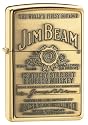 Zippo 254BJB.929 Windproof Jim Beam Pewter Emblem High Polish Brass Lighter
