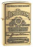 Zippo Jim Beam Brass Emblem Pocket Lighter