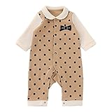 (チャックル) chuckle 衿付き裏起毛長袖前開きカバーオール ベージュ 80cm P2872-80-50