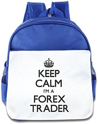 Lovbaeg Keep Calm I'm A Forex Trader Funny Kid Backpack RoyalBlue One Size