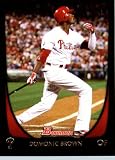 2011 Bowman Baseball Card # 15 Domonic Brown - Philadelphia Phillies - MLB Trading Card in a Protective Display Case