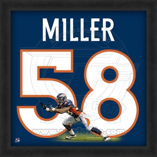 Von Miller Denver Broncos Uniframe Framed Jersey Photo 20x20