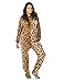 Footed Pajamas Cheetah Spots Adult Chenille