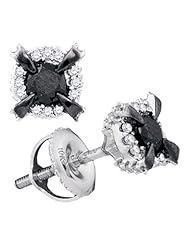 0.52CTW-BLACK DIA EARRING