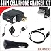 Cell phone charger kit 4 IN 1 for your Motorola PEBL U6, SLVR L6, L2, L7, L9, V8
