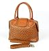 Womens handle bag cognac ostrich design, Anthoni Crown