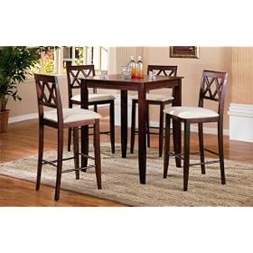 Bar Table With Four X Back Bar Stools by 