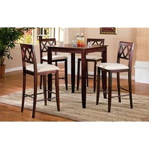 Bar Table With Four X Back Bar Stools by