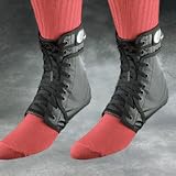 Pair of Swede-O Ankle Lok Lace-Up Ankle Brace, with set of side stabilizer inserts, Black