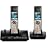 iDect X3i Twin Digital Cordless Telephone With Answer Machine - Black/Silver