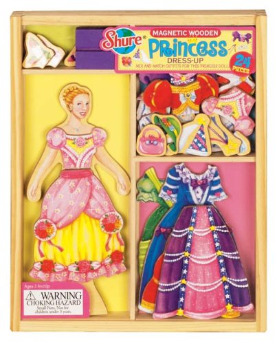 51mf4CbZnzL Shure   Princess Wooden Magnetic Dress Up Doll