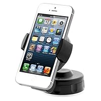 iOttie Easy Flex2 Windshield Dashboard Car Mount Holder Cradle Desk Mount for iPhone 5 4S 4 3GS iPod Touch Samsung Galaxy S4 S3 S2 Nokia Lumia 920 HTC OneX EVO 4G Rhyme DROID RAZR MAXX Google Nexus LG Optimus G BlackBerry Z10 Torch Compact Size GPS
