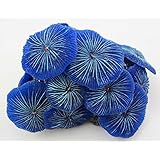Aquarium Fish Tank Silicone Sea Anemone Artificial Coral Ornament SH217 blue