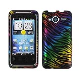 Black Yellow Blue Green Purple Pink Colorful Rainbow Zebra Rubberized Snap  ....