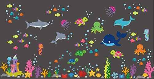 Sea and Ocean Wall Decals - Marine Life Wall Stickers - Aquarium Nursery Decals
