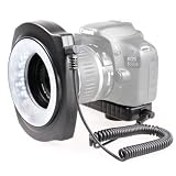 from Kaavie LED Ring Light for Macro Photography & Close Distance Photography for Canon,Nikon,Sigma,Olympus,Pentax Lens with 6 Adapter Rings (49mm/52mm/55mm/58mm/62mm/67mm) Model EBZ0062