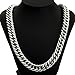 Trendsmax 15mm Stainless Steel Mens Boys Rombo Curb Cuban Link Chain Necklace