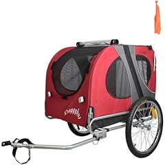 Doggyhut Gross Hundefahrradanh�nger Hundeanh�nger Hundetransporter ROT