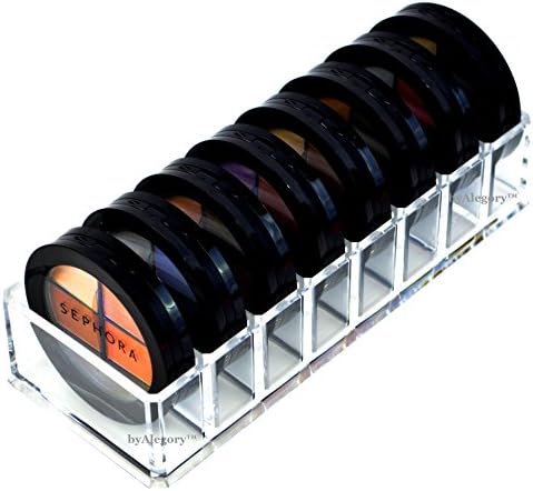 Acrylic Compact Organizer & Beauty Care Holder Provides 8 Space Storage | byAlegory