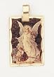 14 Kt Gold Layered Medal - Guardian Angel - Rectangle - Hand Made - Ready for Engraving - Individually Boxed