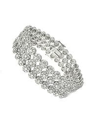 Ladies Silver Bracelet with White CZ 58.5g