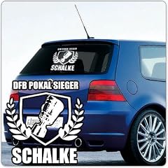 POKALSIEGER SCHALKE - AUTOAUFKLEBER - WEISS - Jayess