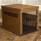 Rhino-Wicker Pet Crate - Dark Brown - Large: 36L x 24W x 27H
